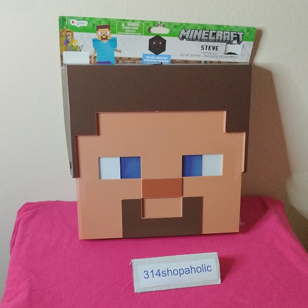 Minecraft "Steve" Costume With Light-Up Mask